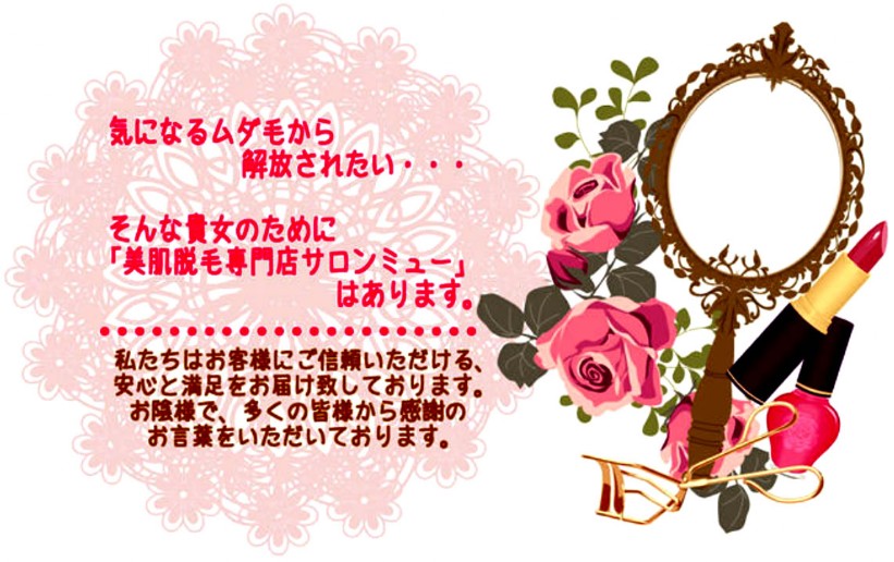 気になるムダ毛からかいほうされたい